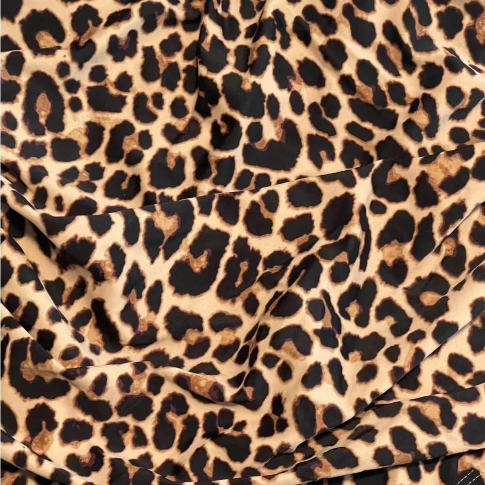 DKNY NEW Animal-Print Ruched One-Piece Swimsuit Mesh Sides Size 10 NWT $98 MSRP - Picture 9 of 15